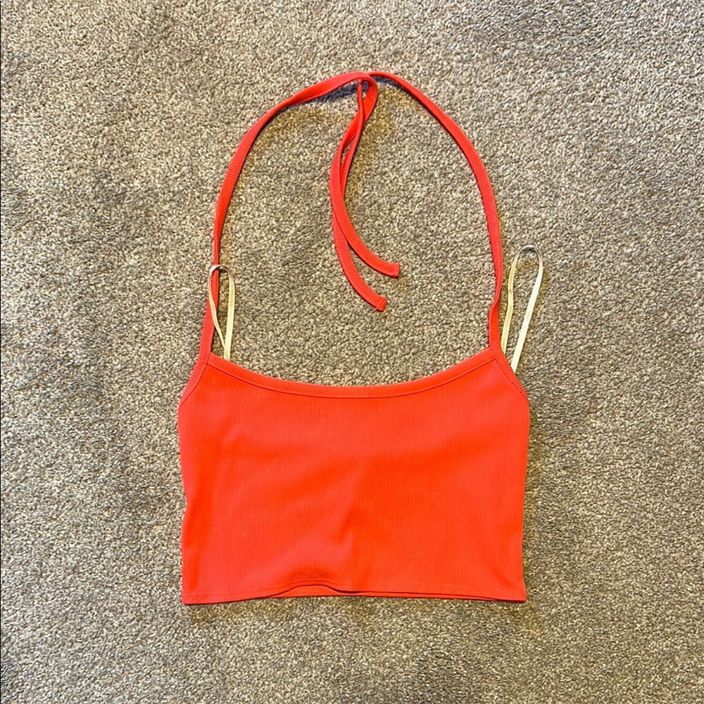 Neon PINK Halter Neck Women's Top